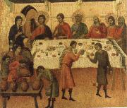 Duccio di Buoninsegna The marriage Feast at Cana Sweden oil painting artist